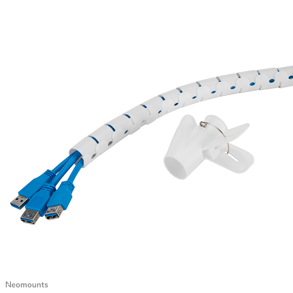 Neomounts ADS06-142WH Kabelspirale - für 1-5 Kabel - 25 mm - universal - Weiß