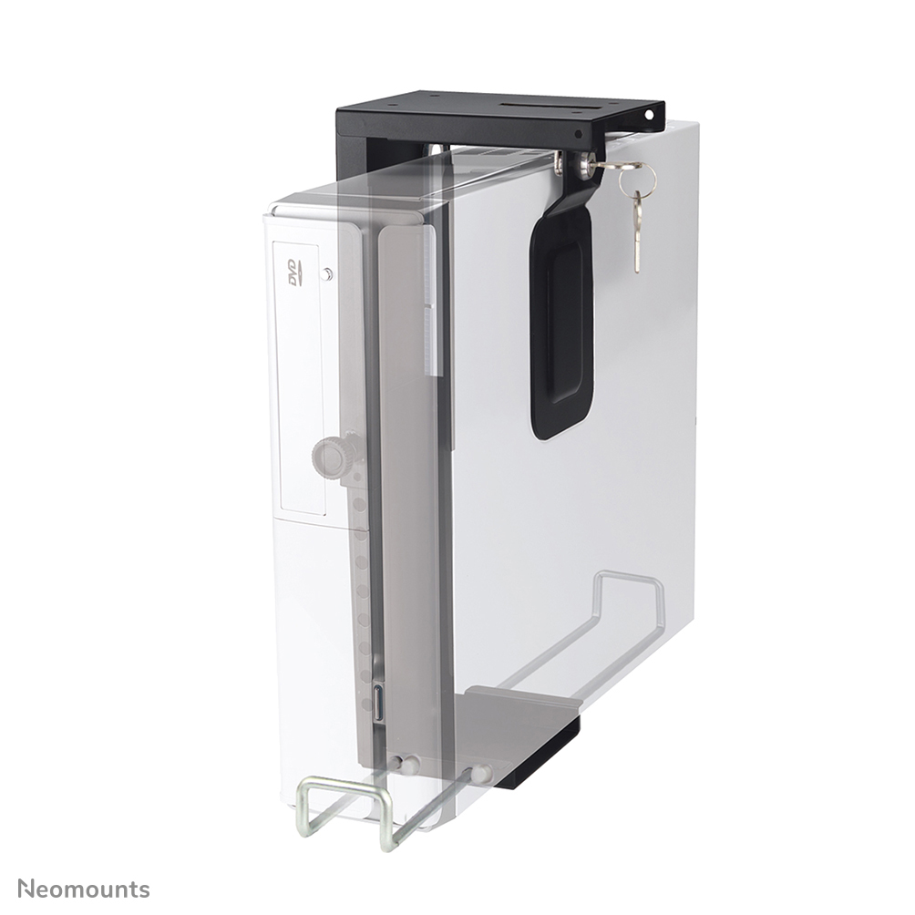 Neomounts CPU-D075BLACK/LK CPU/PC-Halter - max 10 kg - abschließbar (inkl. Schloss) - H 20-36 cm - B 5-10 cm - universal - schwarz
