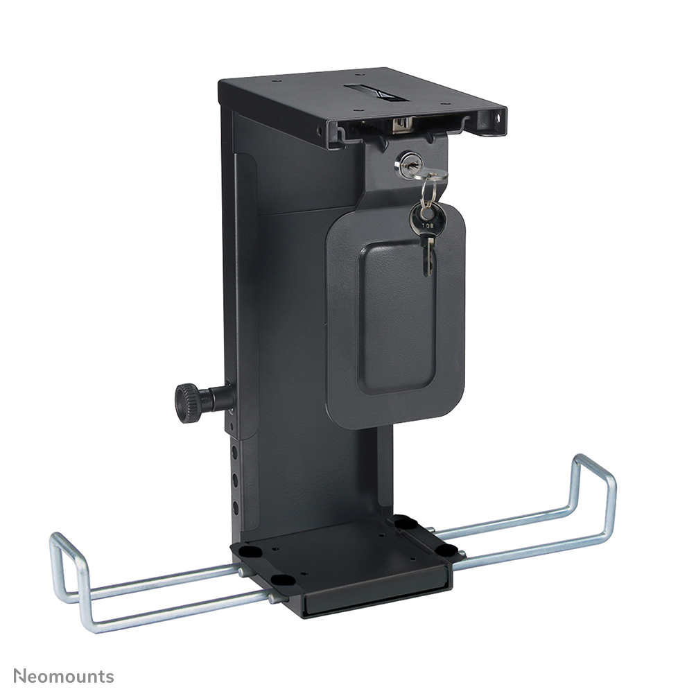 Neomounts CPU-D075BLACK/LK CPU/PC-Halter - max 10 kg - abschließbar (inkl. Schloss) - H 20-36 cm - B 5-10 cm - universal - schwarz