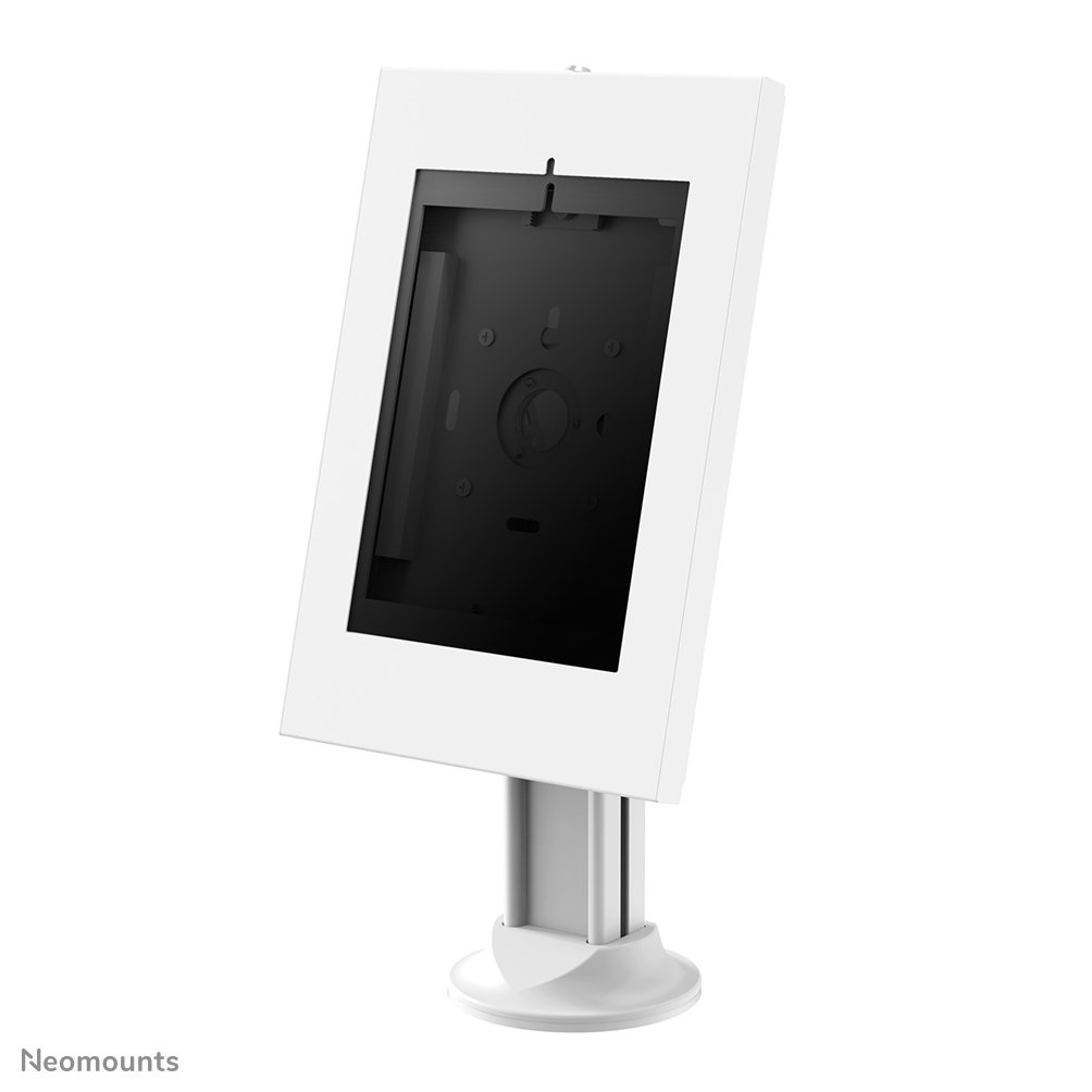 Neomounts DS15-640WH1 Tablet-Ständer für Schreibtisch - 75° neigbar - 90° drehbar - abschließbar (inkl. Schloss) - VESA 75x75 - abschraubbar - geeignet für verschiedene 9.7-11" Tablets - weiß