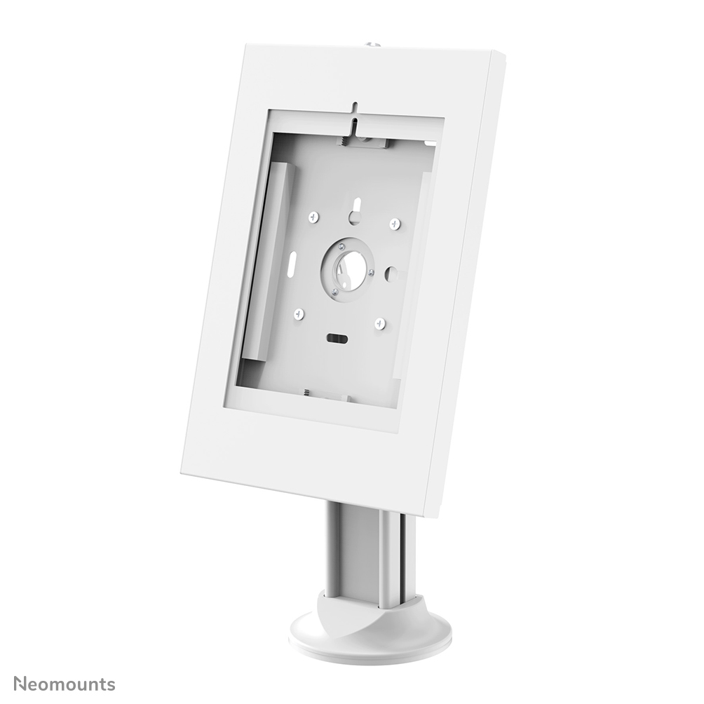 Neomounts DS15-640WH1 Tablet-Ständer für Schreibtisch - 75° neigbar - 90° drehbar - abschließbar (inkl. Schloss) - VESA 75x75 - abschraubbar - geeignet für verschiedene 9.7-11" Tablets - weiß