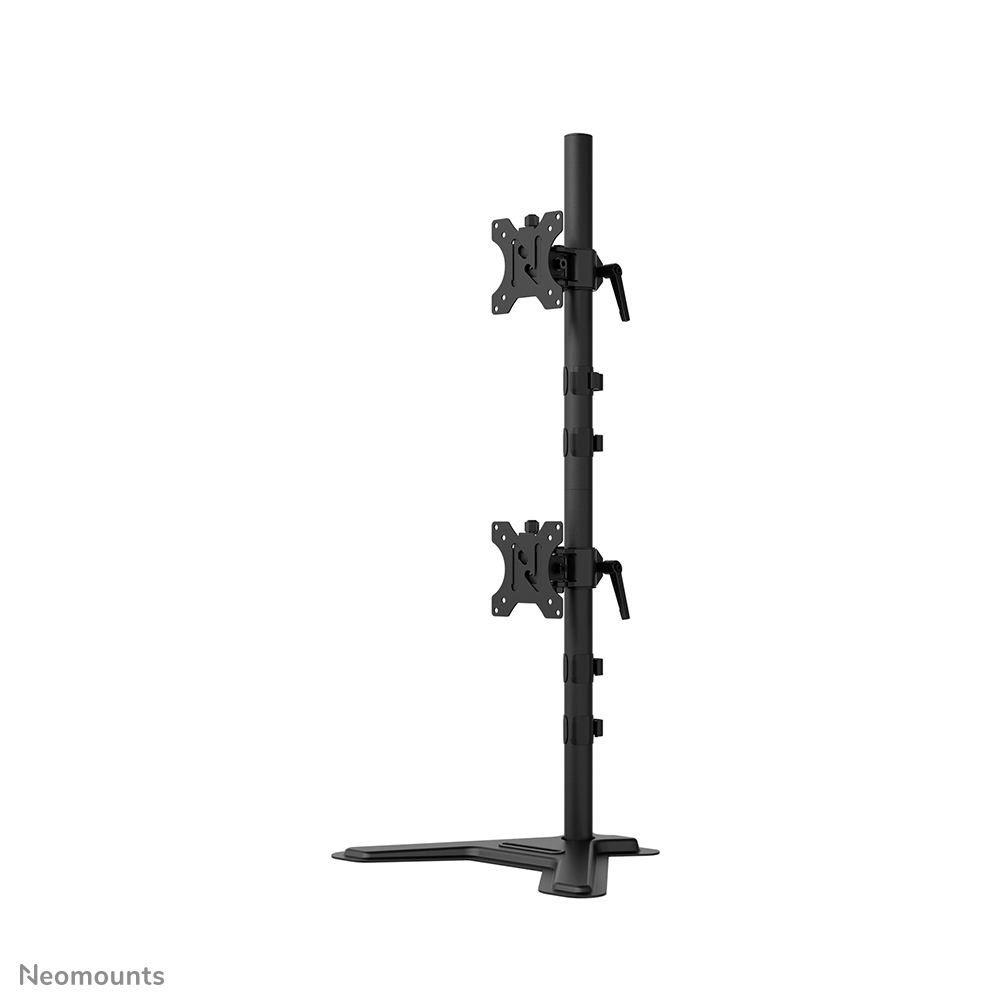 Neomounts DS45-600BL2V Monitorständer für zwei Bildschirme - 10-32" - 0-9 kg | 19,8 lbs (2x) - 90° neigbar - 360° drehbar - 180° schwenkbar - VESA 75x75 - Schwarz