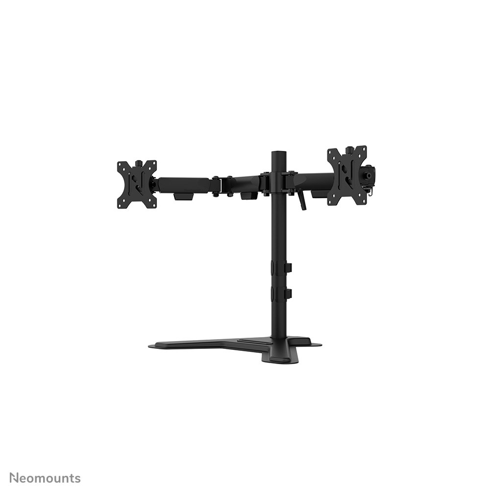 Neomounts DS45-600BL2 Monitorständer für zwei Bildschirme - 10-32" - 0-6 kg | 13,2 lbs (2x) - 90° neigbar - 360° drehbar -  180° schwenkbar - VESA 75x75 - 180°-Stopp - Schwarz