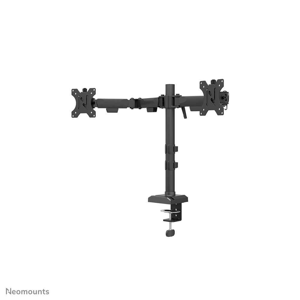 Neomounts NERO DS60-600BL2 Monitorarm 2 Bildschirme - 10-32" - 0-8 kg/Bildschirm - Quick Fix - 180°-Stopp - 100% plastikfreie Verpackung - schwarz
