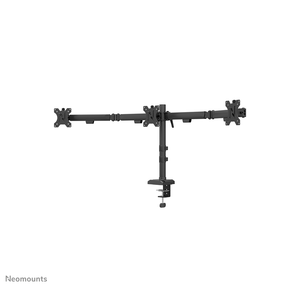 Neomounts NERO DS60-600BL3 Monitorarm 3 Bildschirme - 10-27" - 0-6 kg/Bildschirm - Quick Fix - 180°-Stopp - 100% plastikfreie Verpackung - schwarz
