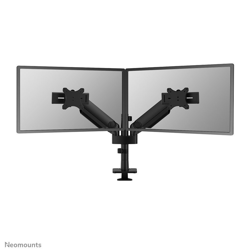 Neomounts NEXT One SL DS65S-950BL2 Monitorarm 2 Bildschirme - 24-34" - 1-11 kg/Bildschirm (Curved 9 kg/Bildschirm) - Gasfeder - 180°-Stopp - Topfix - Easy Install-Modell - mehrfach verstellbares Schieberegler-Modell - 100% plastikfreie Verpackung - schwarz