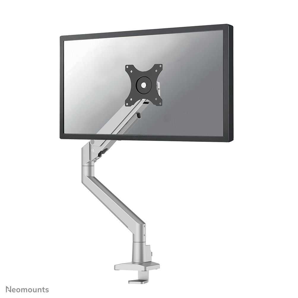 Neomounts NEXT Slim DS70-250SL1 Monitorarm 1 Bildschirm - 17-35" - 1-9 kg (Curved 8 kg) - Gasfeder - 180°-Stopp - Topfix - Easy Install-Modell - 100% plastikfreie Verpackung - silber