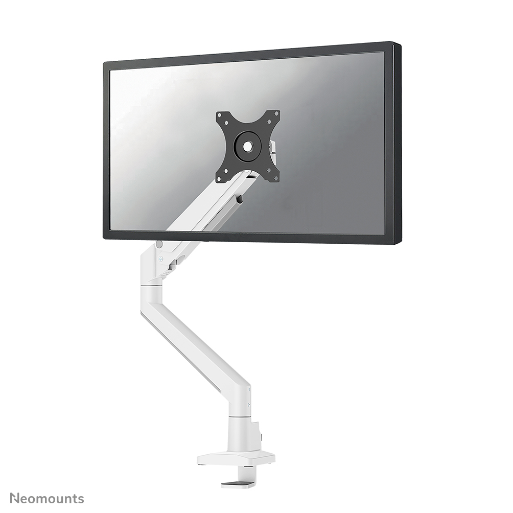 Neomounts NEXT Slim DS70-250WH1 Monitorarm 1 Bildschirm - 17-35" - 1-9 kg (Curved 8 kg) - Gasfeder - 180°-Stopp - Topfix - Easy Install-Modell - 100% plastikfreie Verpackung - weiß