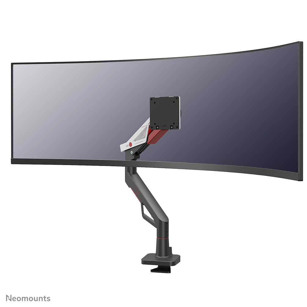 Neomounts ACE DS70-256RD1 Monitorarm Gaming 1 Bildschirm - 24-57" - 2-30 kg (Curved 24 kg) - Präzisionsneigung - Gasfeder - 180°-Stopp - Topfix - Easy Install-Modell - rot