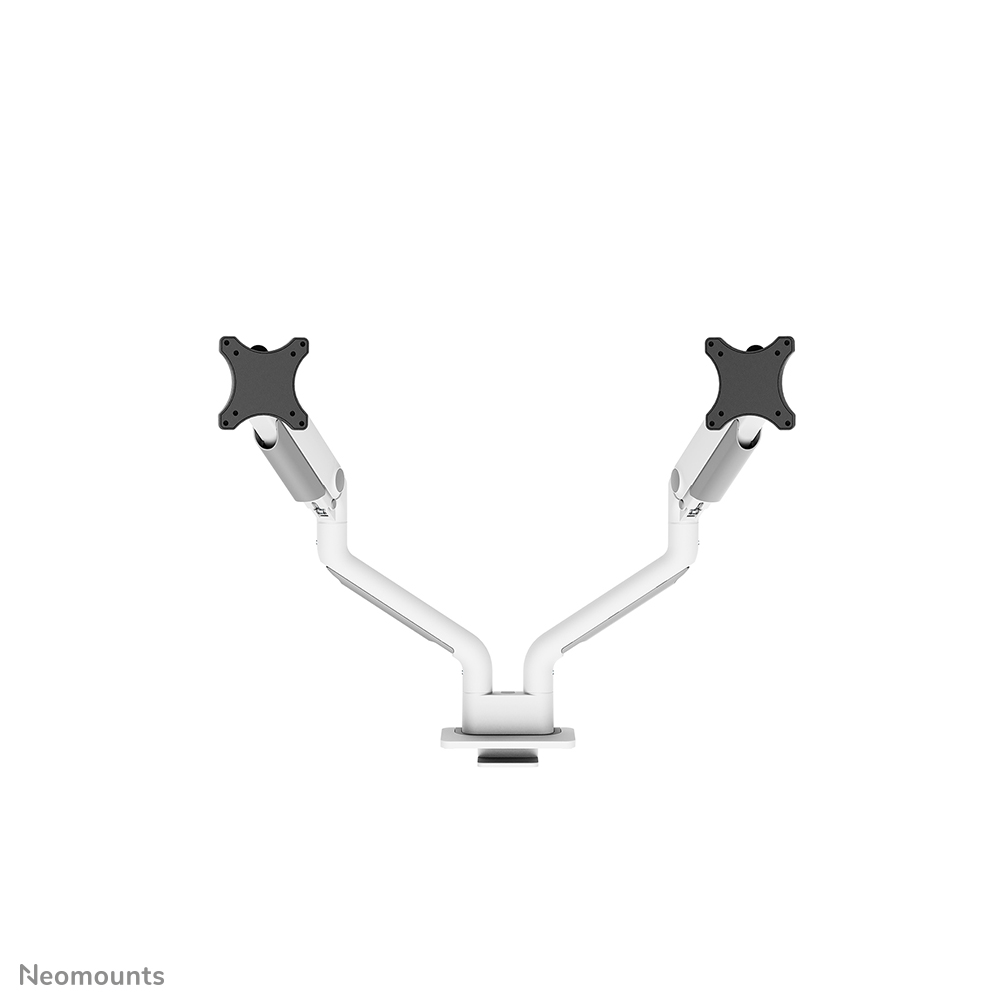 Neomounts NEXT One DS70S-950WH2 Monitorarm 2 Bildschirme - 17-35" - 1-18 kg/Bildschirm (Curved 15 kg/Bildschirm) - Gasfeder - 180°-Stopp - Topfix - Easy Install-Modell - 100% plastikfreie Verpackung - weiß