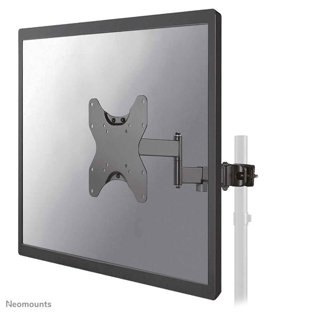 Neomounts FL40-450BL12 TV-Stangenhalterung - 23-42" - max 25 kg - VESA 75x75-200x200 - geeignet für Ø 28-50 mm - Nivellierung - volle Bewegung - schwarz