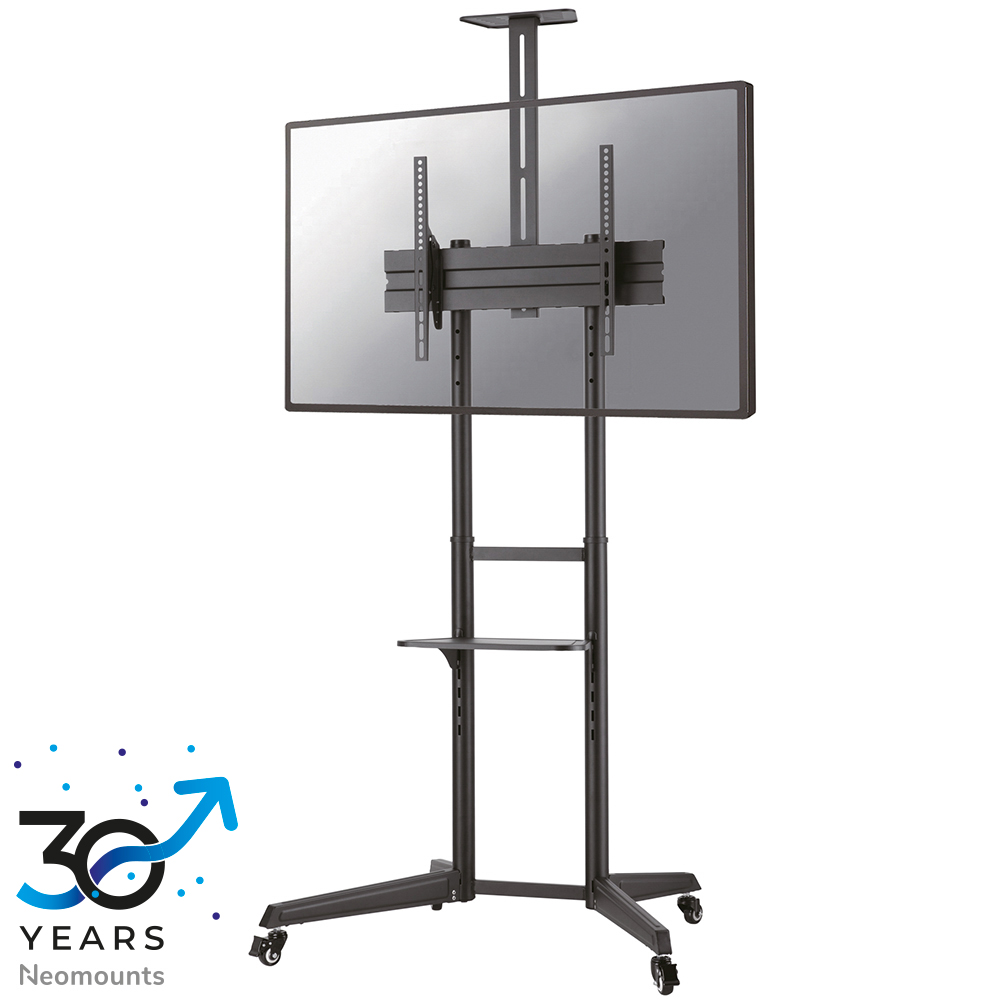 Neomounts FL50-550BL1 TV-Trolley - 37-70" - max 50 kg - manuell H 128,5-145 cm - VESA 100x100-600x400 - inkl. Kamera/Hardwareablage - schwarz