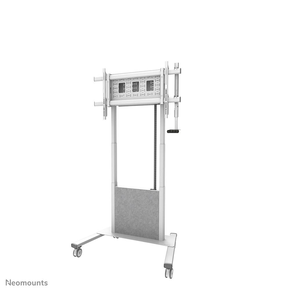 Neomounts MOVE Lift X FL55-885WH1 TV Trolley - 65-105" - max. 120 kg - motorisierte Höhenverstellung 125,4-235,4 cm - 50 mm/Sek. - VESA 200x200-1000x600 - abschließbar - weiß