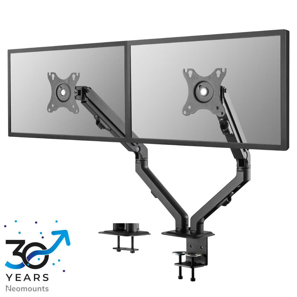 Neomounts FPMA-D650DBLACK Monitorarm 2 Bildschirme - 17-27" - 2-7 kg/Bildschirm - Schraubenfeder - schwarz