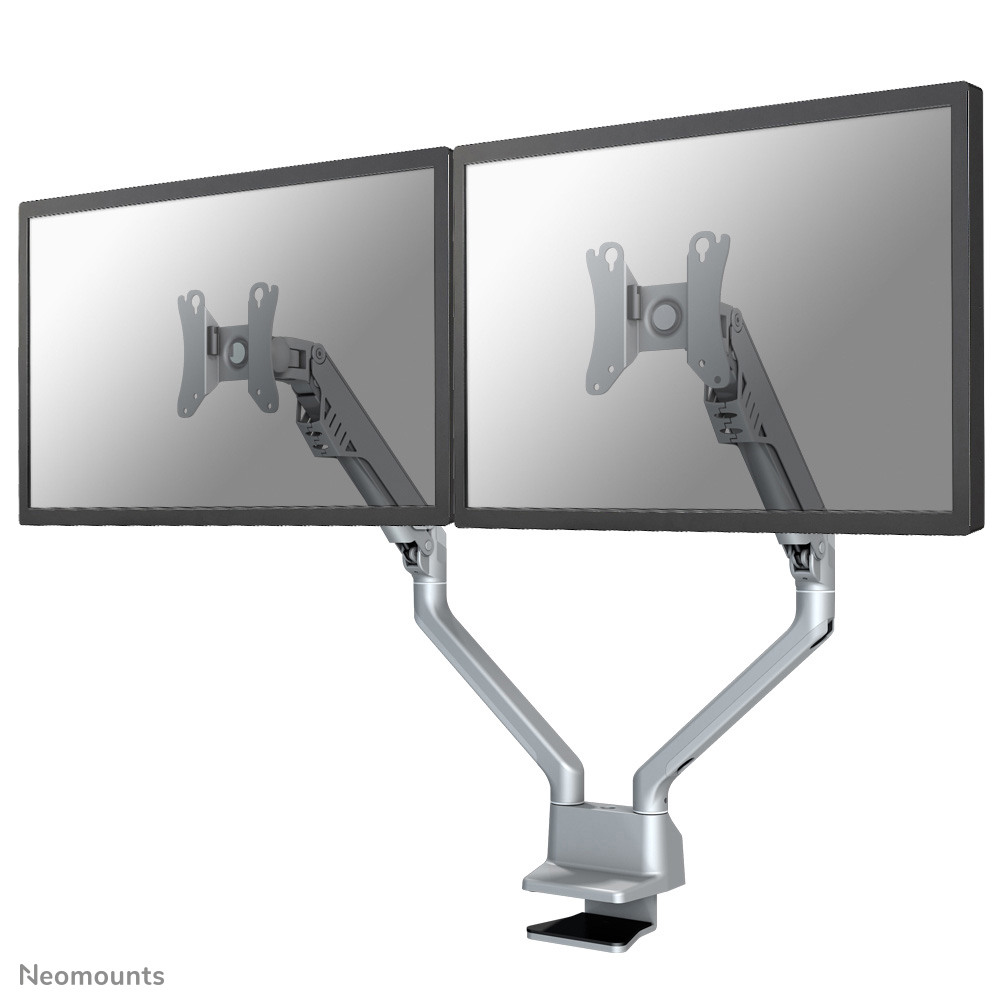 Neomounts FPMA-D750DSILVER Monitorarm 2 Bildschirme - 10-32" - 2-8 kg/Bildschirm - Gasfeder - Topfix - silber