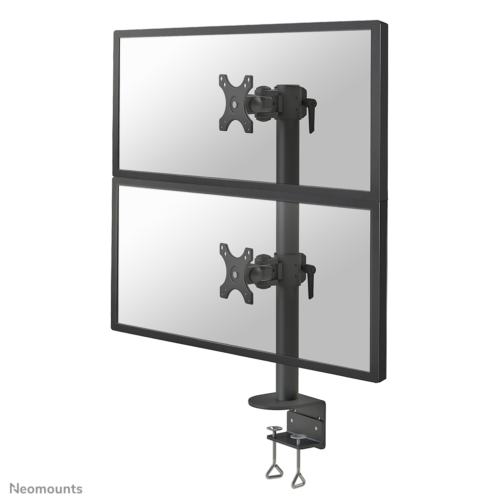 Neomounts FPMA-D960DVBLACKPLUS Monitorarm 2 Bildschirme - 17-49" - 0-15 kg/Bildschirm (Curved 13 kg/Bildschirm) - vertikale Montage - schwarz