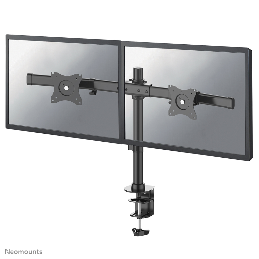 Neomounts by Newstar FPMA-DCB100DBLACK ist eine Tischhalterung für zwei Flachbildschirme bis 27" (69 cm).