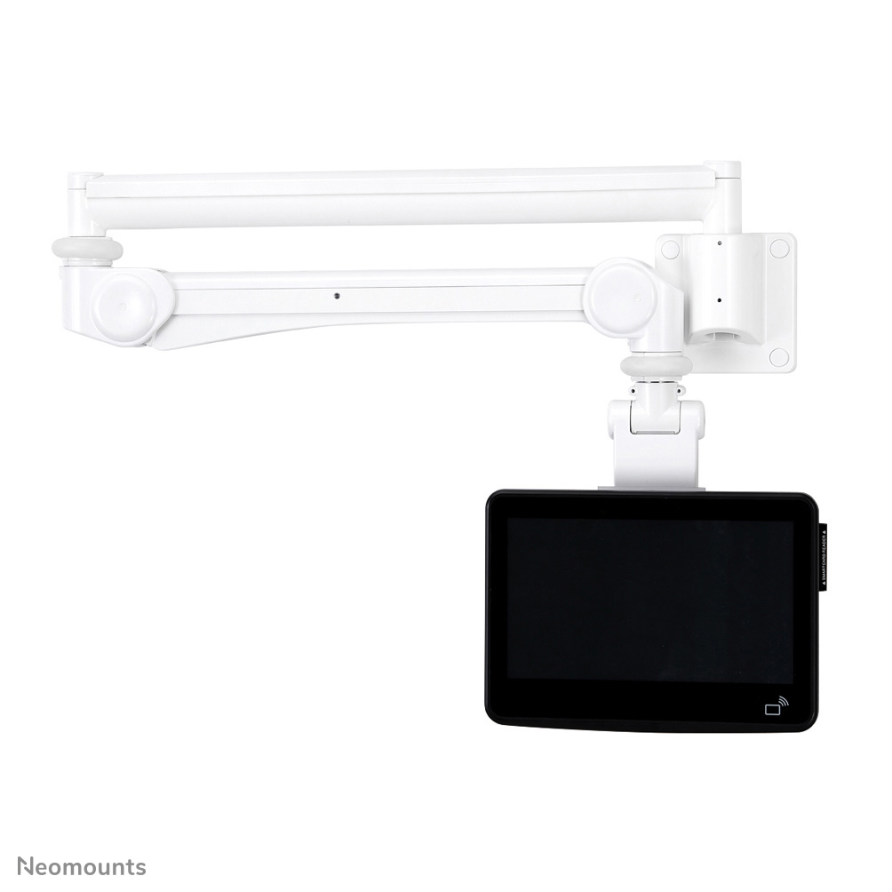 Neomounts FPMA-HAW300 Medizinische Wandhalterung für Monitore - 10-24" - H 115-135 cm - 1-3 kg - VESA 75x75-100x100 - Gasfeder - weiß
