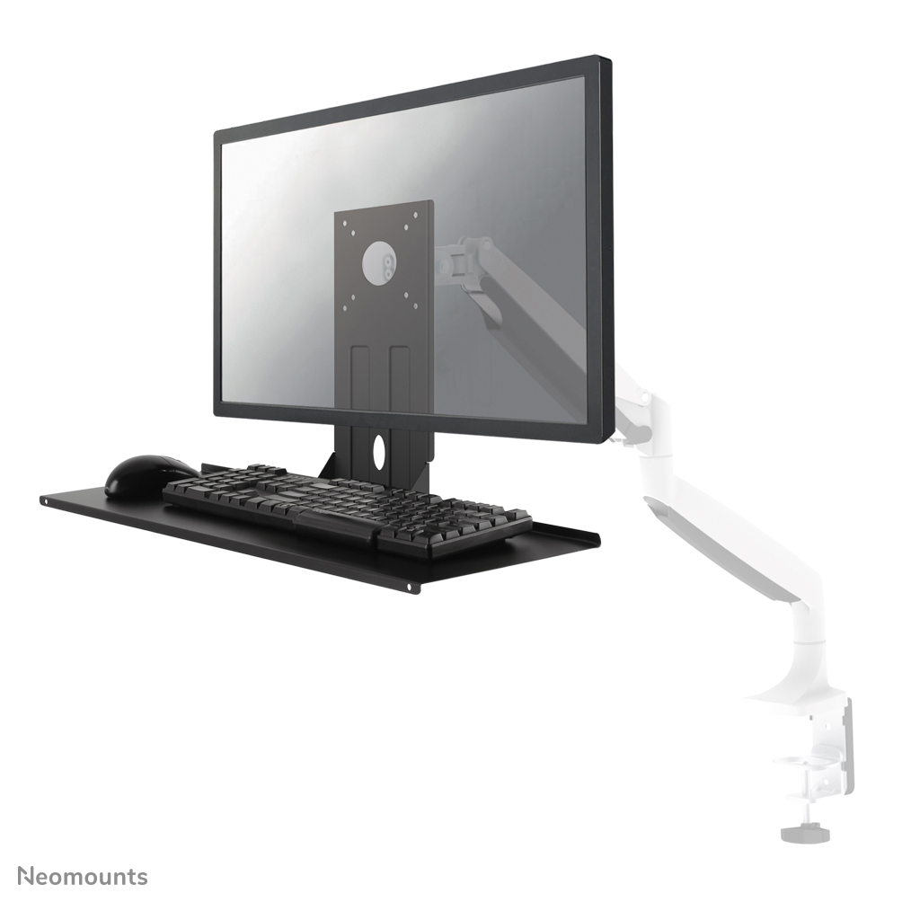 Neomounts KEYB-V200BLACK Tastatur-/Mausablage VESA für Bildschirme - bis zu 32" - max 2 kg - VESA 75x75-100x100 - B 65 cm - schwarz