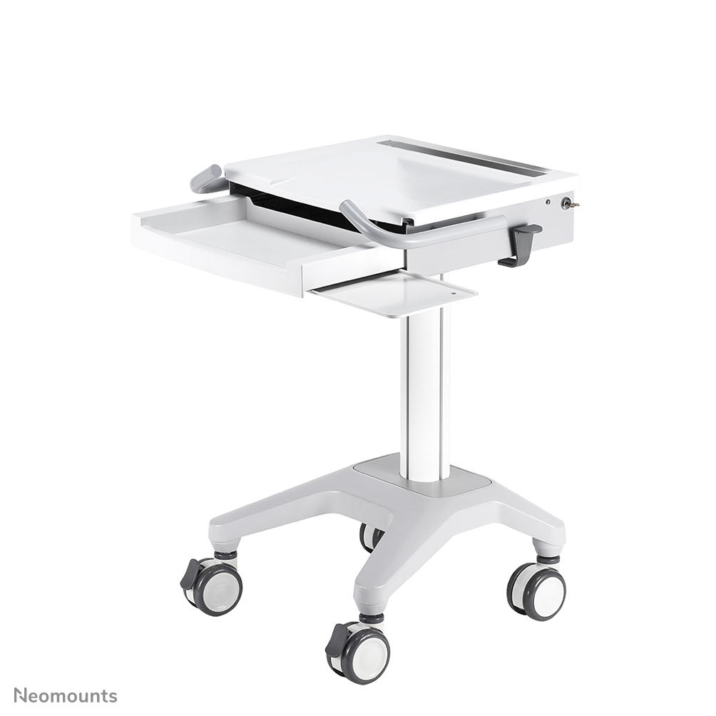 Neomounts MED-M200 Medizinischer mobiler Arbeitsplatz - 10-17" - max 5 kg - Gasfeder - abschließbar (inkl. Schloss) - weiß