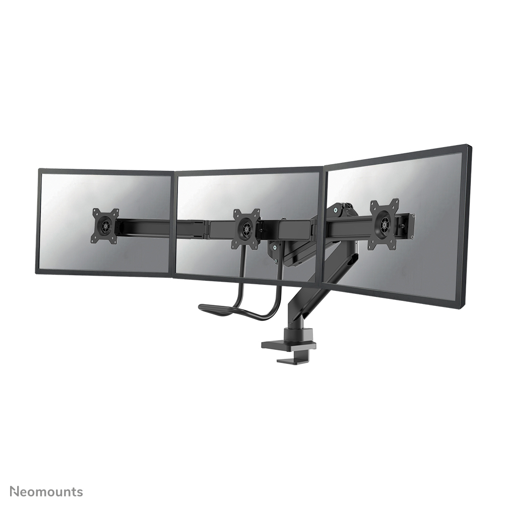 Neomounts NM-D775DX3BLACK Traverse Monitorarm 3 Bildschirme - 17-27" - 1-6 kg/Bildschirm - Gasfeder - 180°-Stopp - Topfix - schwarz