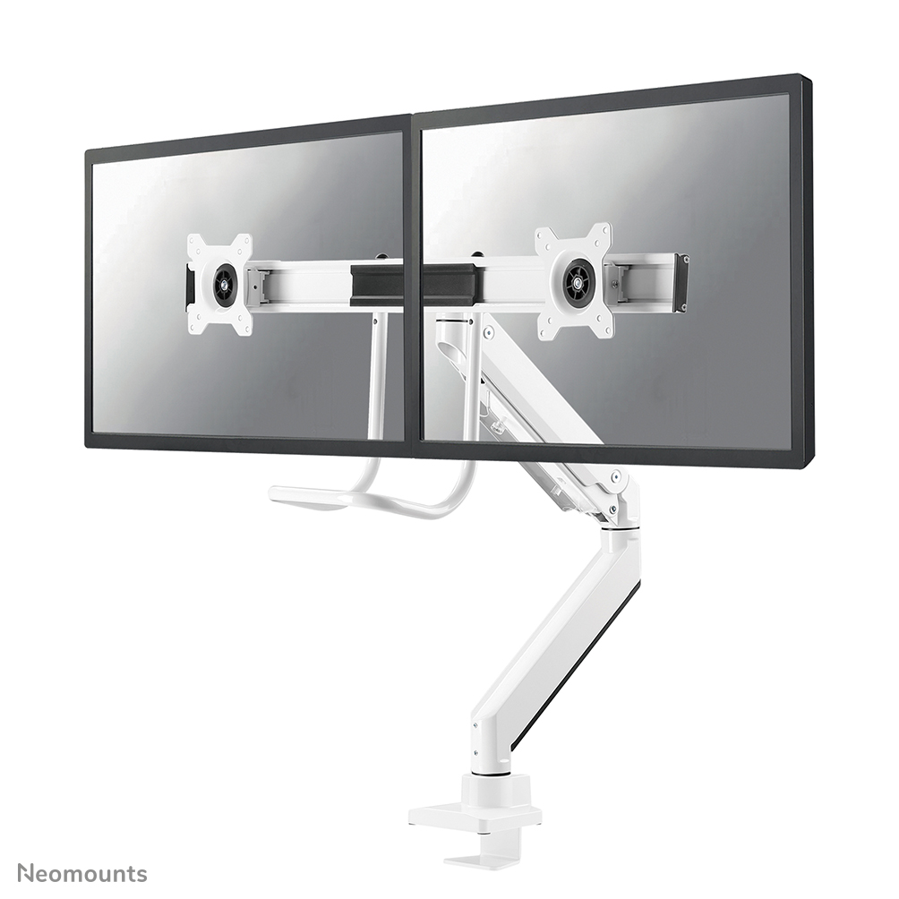 Neomounts NM-D775DXWHITE Traverse Monitorarm 2 Bildschirme - 10-32" - 1-8 kg/Bildschirm - Gasfeder - 180°-Stopp - Topfix - weiß
