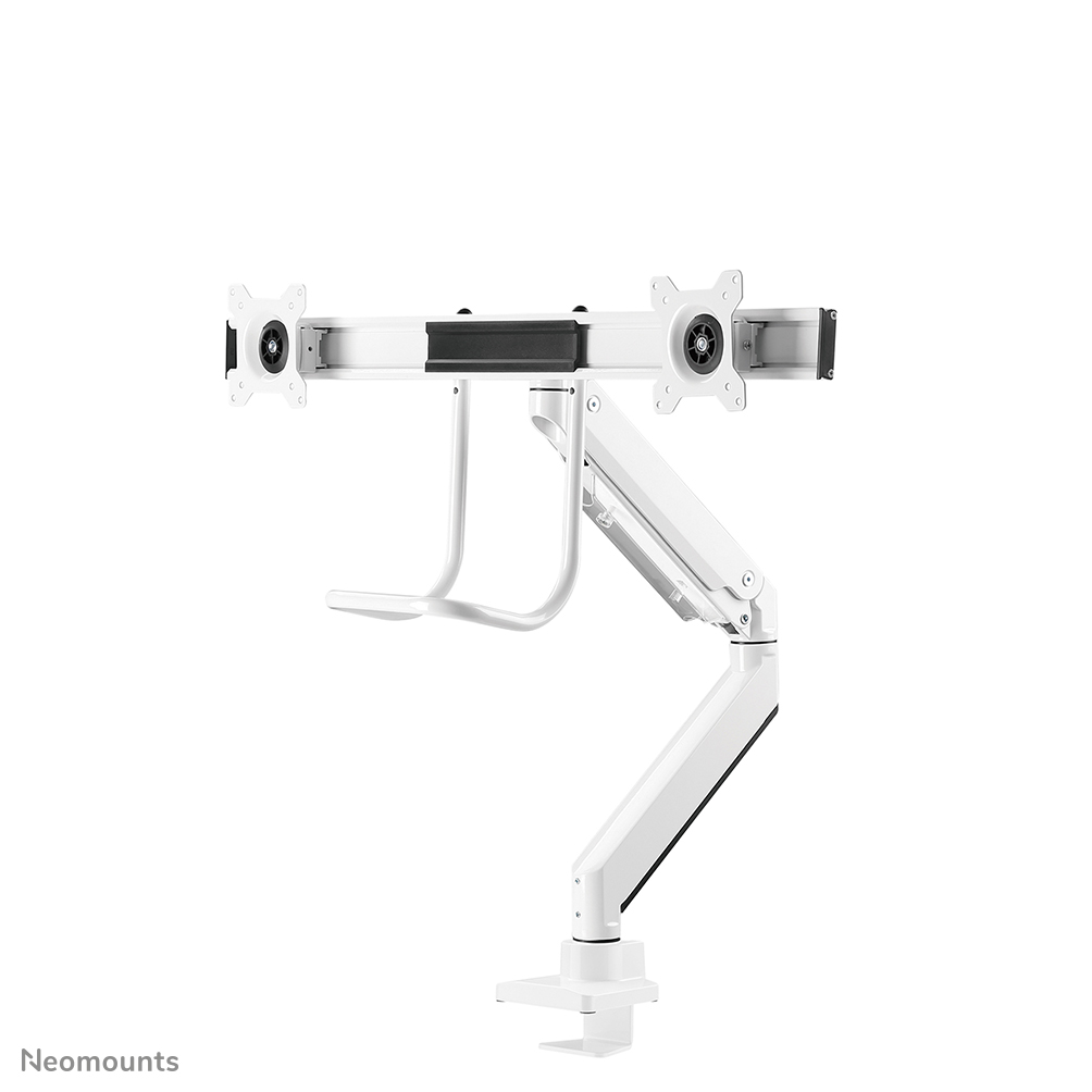 Neomounts NM-D775DXWHITE Traverse Monitorarm 2 Bildschirme - 10-32" - 1-8 kg/Bildschirm - Gasfeder - 180°-Stopp - Topfix - weiß