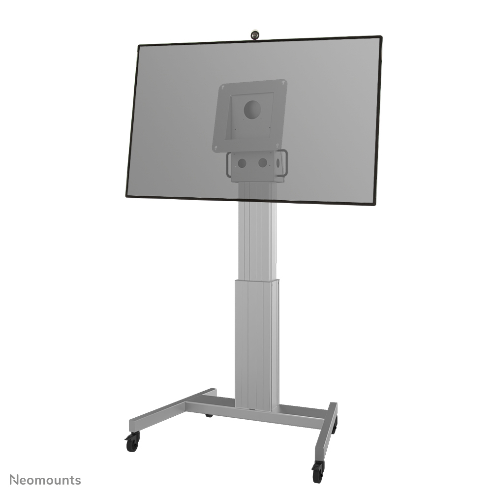 Neomounts NM-HUB2LIFTSILVER TV-Trolley - bis zu 50" - max 150 kg - motorisiert H 134-184 cm - VESA 350x350 - silber