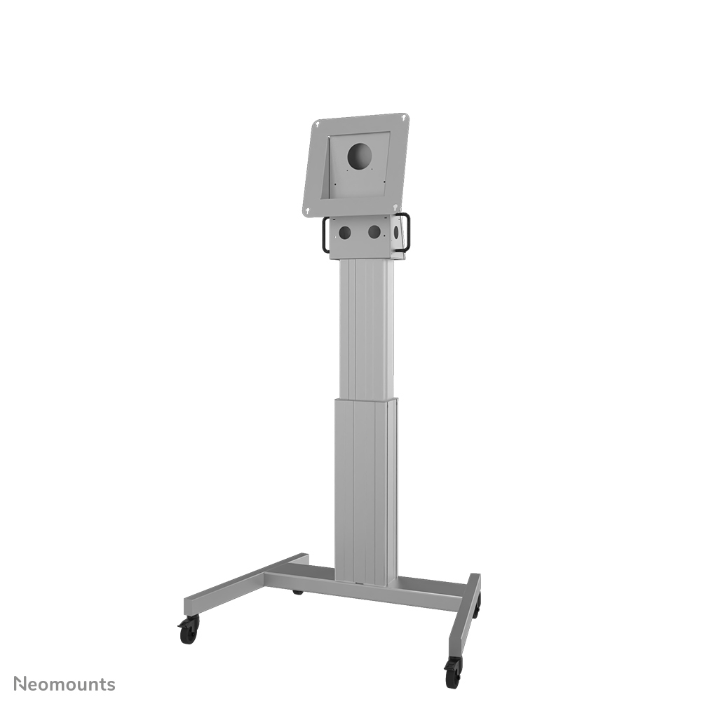 Neomounts NM-HUB2LIFTSILVER TV-Trolley - bis zu 50" - max 150 kg - motorisiert H 134-184 cm - VESA 350x350 - silber