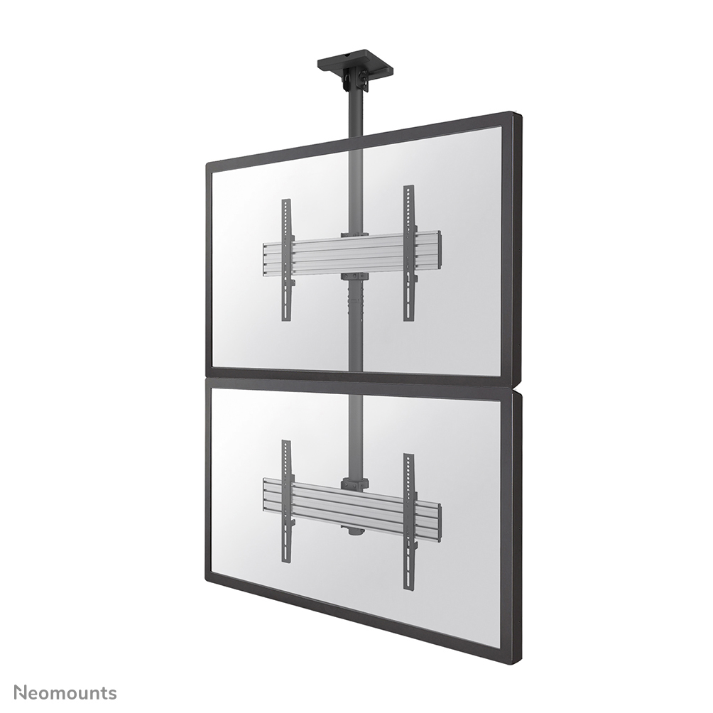 Neomounts NMPRO-C12 Videowall-Deckenhalterung 2 Bildschirme - 32-65" - max 30 kg/Bildschirm - VESA 100x100-600x400 - H 325 cm - vertikale Montage - schwarz