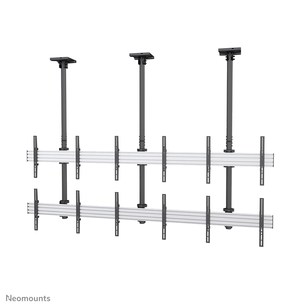 Neomounts NMPRO-C32 Videowall-Deckenhalterung 6 Bildschirme - 32-55" - max 30 kg/Bildschirm - VESA 100x100-600x400 - H 325 cm - schwarz