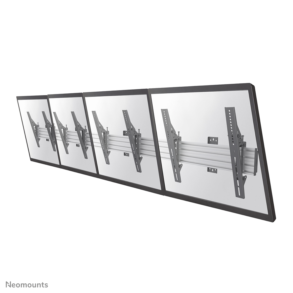 Neomounts NMPRO-WMB4 Menuboard-Wandhalterung 4 Bildschirme - 32-55" - max 30 kg/Bildschirm - VESA 100x100-600x400 - neigbar - schwarz