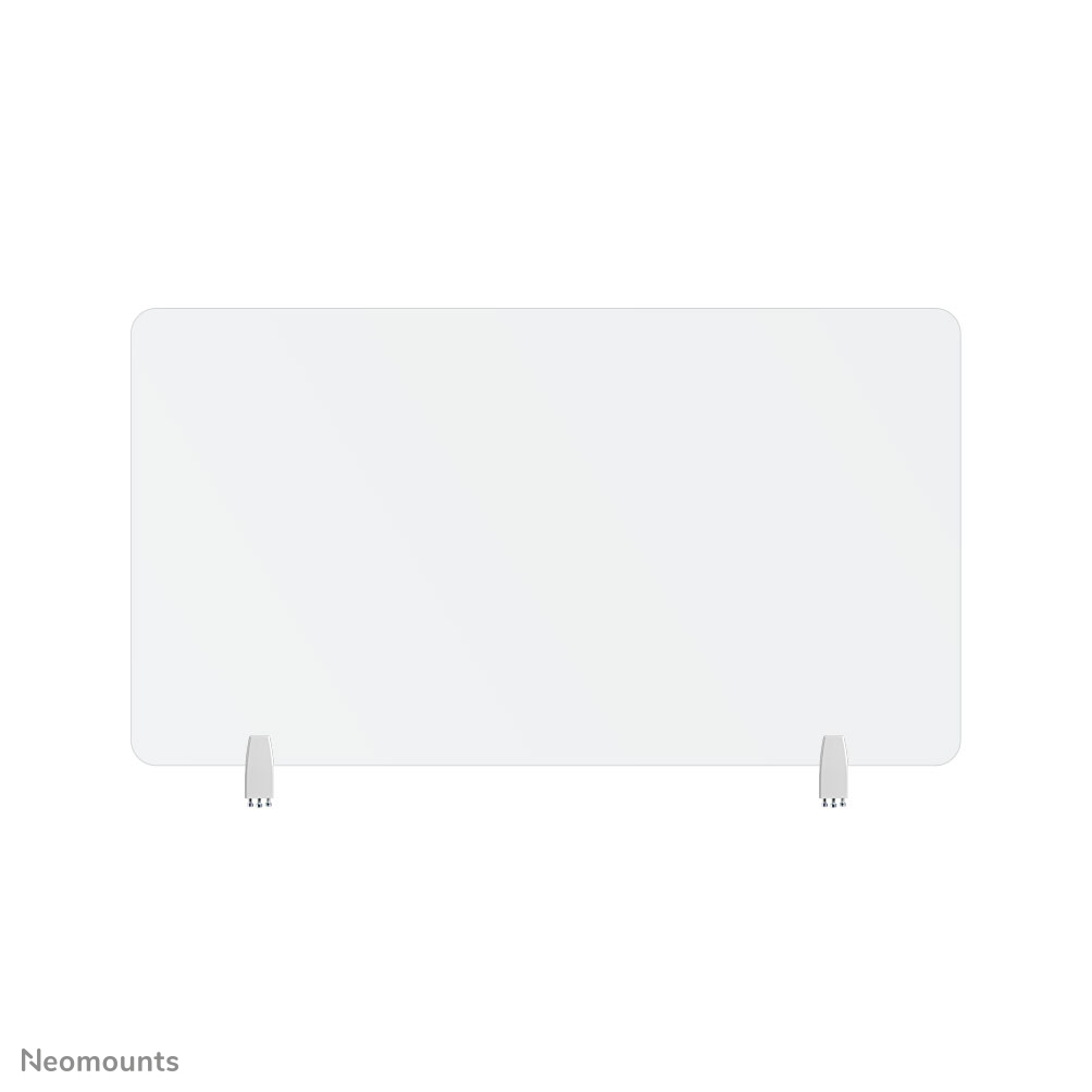 Neomounts NS-GLSPROTECT120 Schutzschirm aus gehärtetem Glas - B 120 cm - 100% recycelbar - inkl. Befestigungsklemmen - transparent