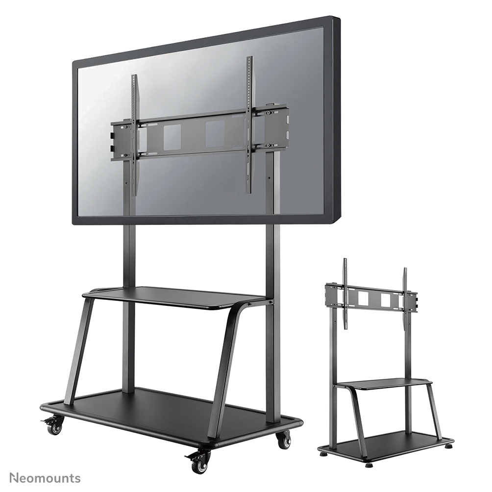 Neomounts NS-M4000BLACK TV-Trolley - 60-105" - max 150 kg - manuell H 131-153 cm - VESA 200x200-1000x600 - inkl. Hardwareablage - schwarz