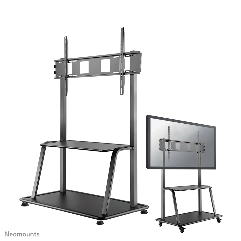 Neomounts NS-M4000BLACK TV-Trolley - 60-105" - max 150 kg - manuell H 131-153 cm - VESA 200x200-1000x600 - inkl. Hardwareablage - schwarz