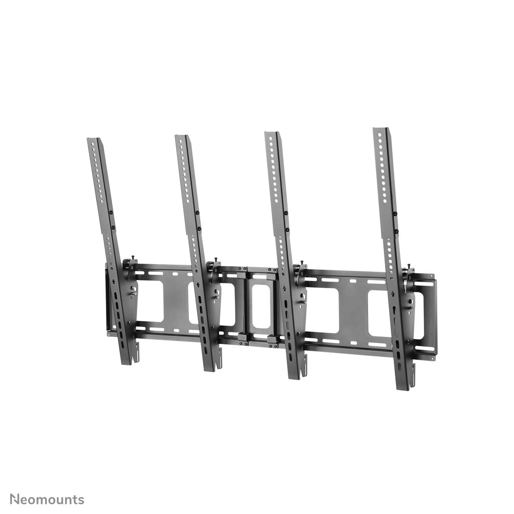 Neomounts NS-WMB200PBLACK Neigbare Menuboard-Wandhalterung 2 Bildschirme - 40-52" - max 50 kg/Bildschirm - VESA 200x200-400x600 - T 7,8 cm - neigbar - Hochformat - schwarz