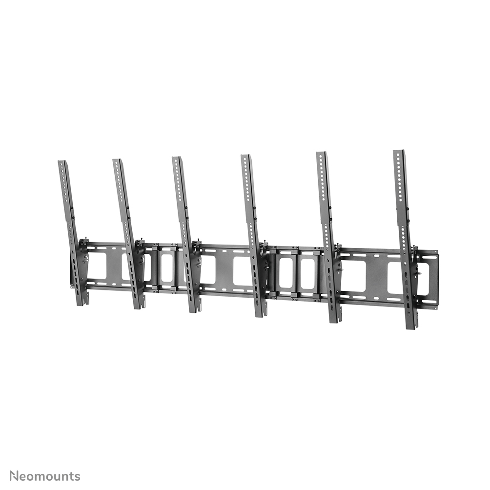 Neomounts NS-WMB300PBLACK Neigbare Menuboard-Wandhalterung 3 Bildschirme - 40-52" - max 50 kg/Bildschirm - VESA 200x200-400x600 - T 7,8 cm - neigbar - Hochformat - schwarz