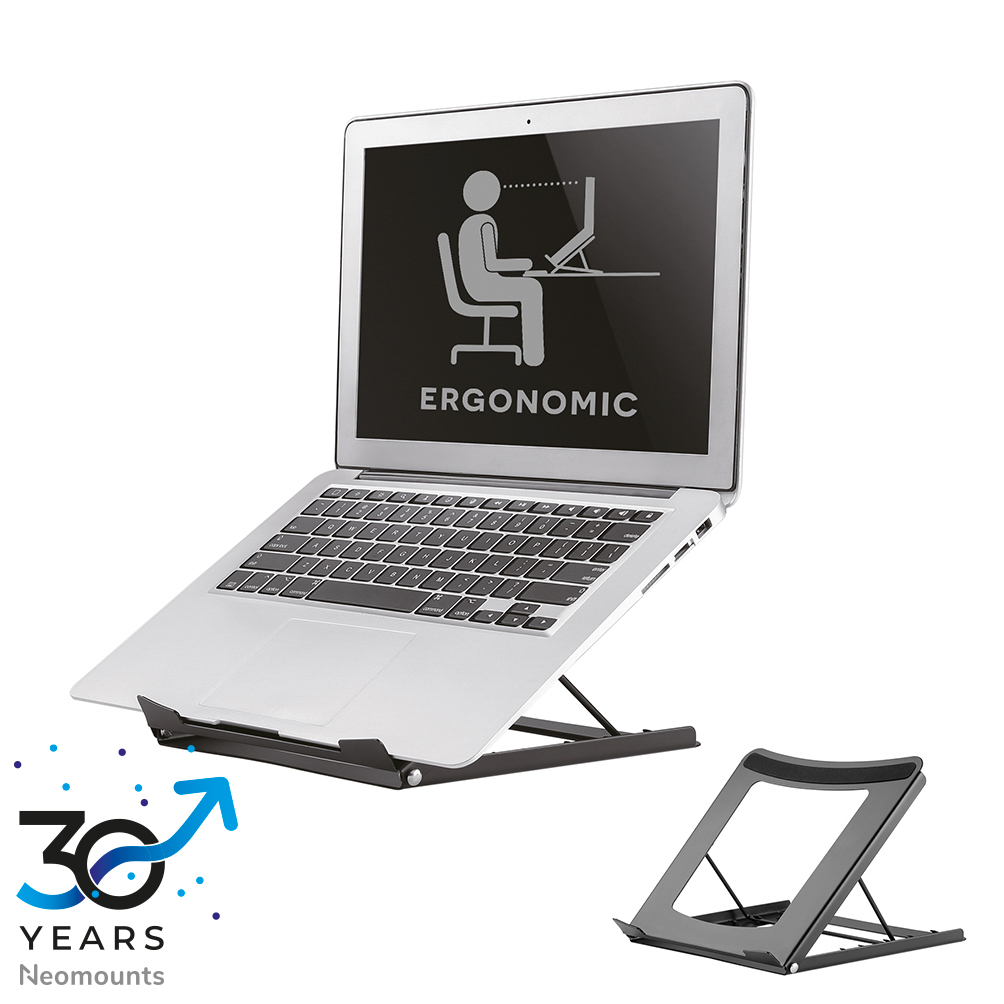 Neomounts NSLS075BLACK Laptop-Halterung - 10-16" - max 5 kg - 5 Höhenpositionen - faltbar - kompakt - universal - schwarz