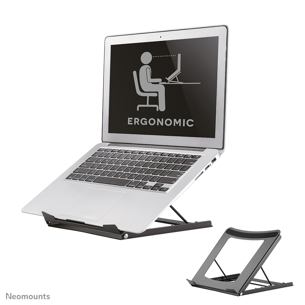 Neomounts NSLS075BLACK Laptop-Halterung - 10-16" - max 5 kg - 5 Höhenpositionen - faltbar - kompakt - universal - schwarz