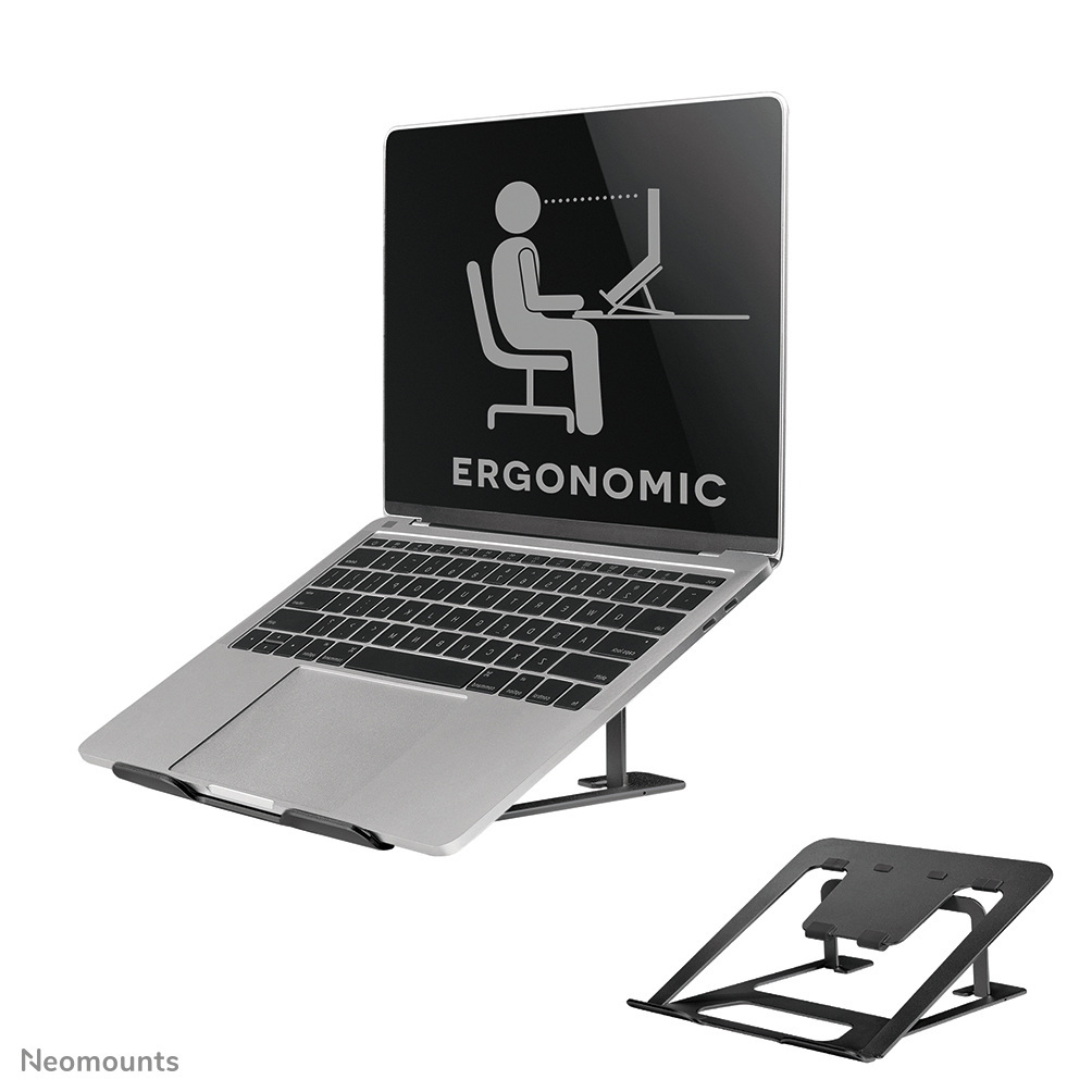 Neomounts NSLS085BLACK Laptop-Halterung - 10-17" - max 5 kg - 6 Höhenpositionen - faltbar - kompakt - ultra-schlank - universal - schwarz