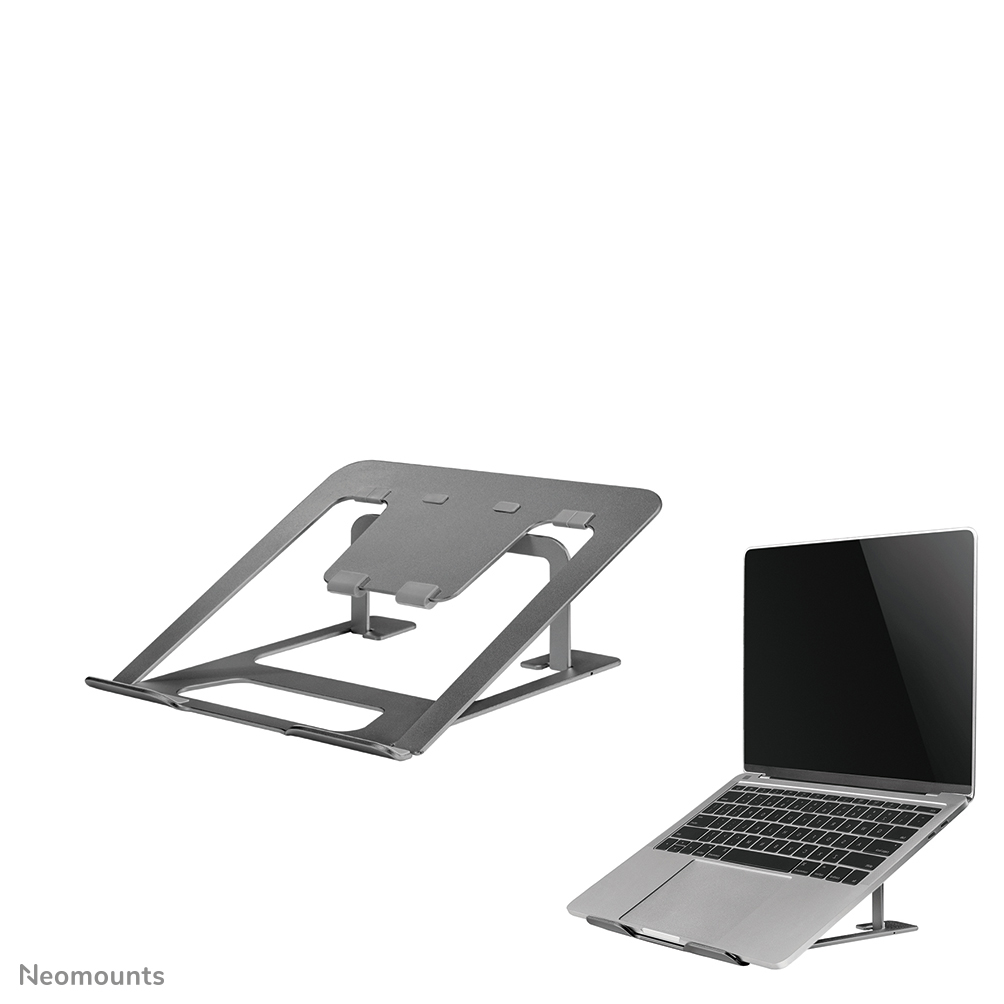 Neomounts NSLS085GREY Laptop-Halterung - 10-17" - max 5 kg - 6 Höhenpositionen - faltbar - kompakt - ultra-schlank - universal - grau