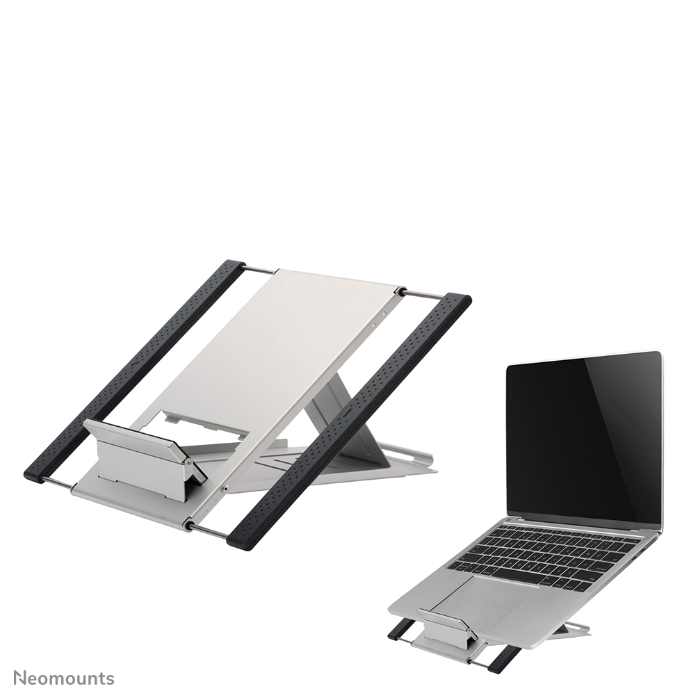 Neomounts NSLS100 Laptop-Halterung - 10-22" - max 5 kg - 6 Höhenpositionen - faltbar - kompakt - universal - silber