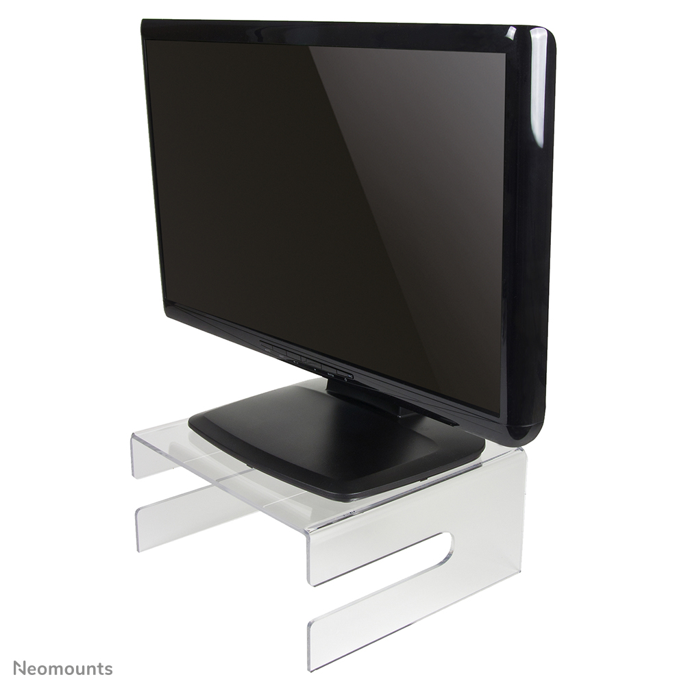 Neomounts NSMONITOR50 Monitor-/Laptop-Erhöhung - max 25 kg - HxBxT 12,5x26x25 cm - universal - transparent