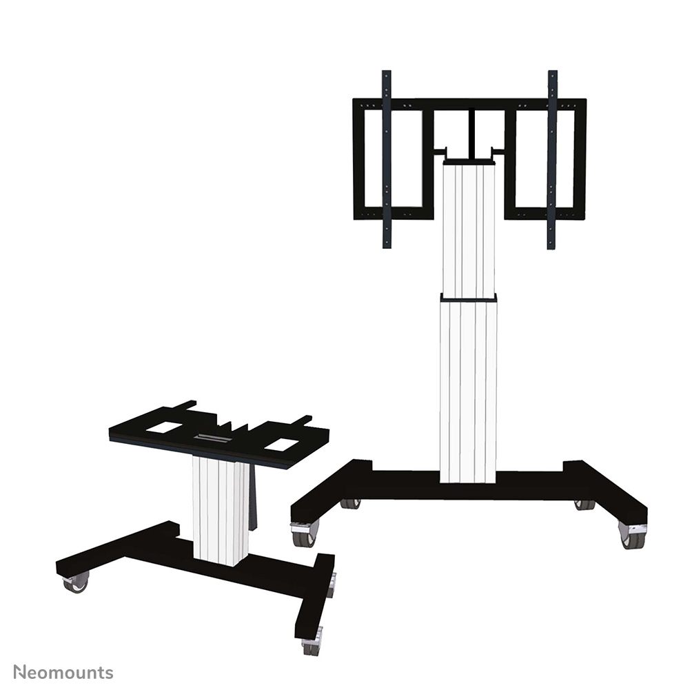 Neomounts PLASMA-M2500TSILVER TV-Trolley - 42-100" - max 150 kg - motorisiert H 91-141 cm - VESA 400x200-800x600 - Tischneigefunktion - silber