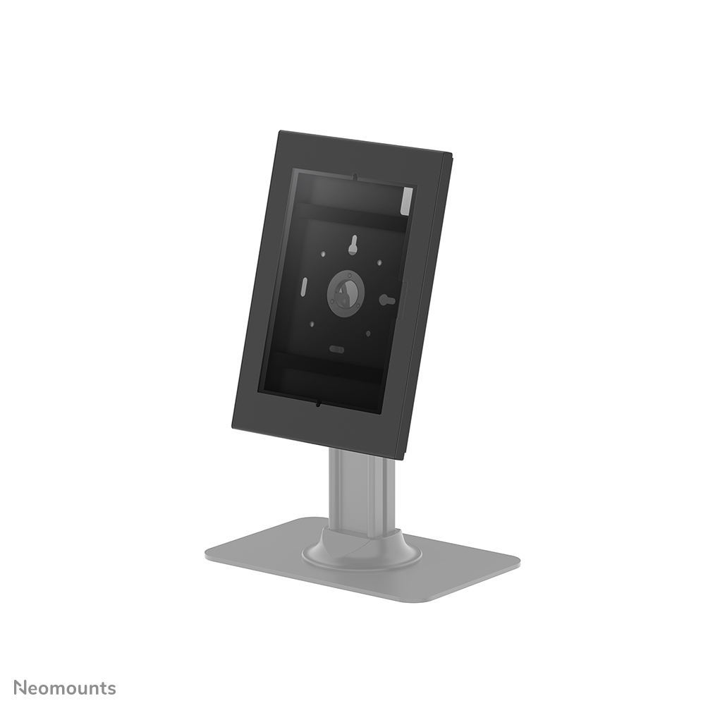 Neomounts WL15-601BL1 Tablet-Gehäuse - abschließbar (inkl. Schloss) - VESA 75x75 - geeignet für verschiedene 9.7-11" Tablets - für modulare Aufstellung mit einer Vielzahl von Tisch- und Bodenständern - Schwarz