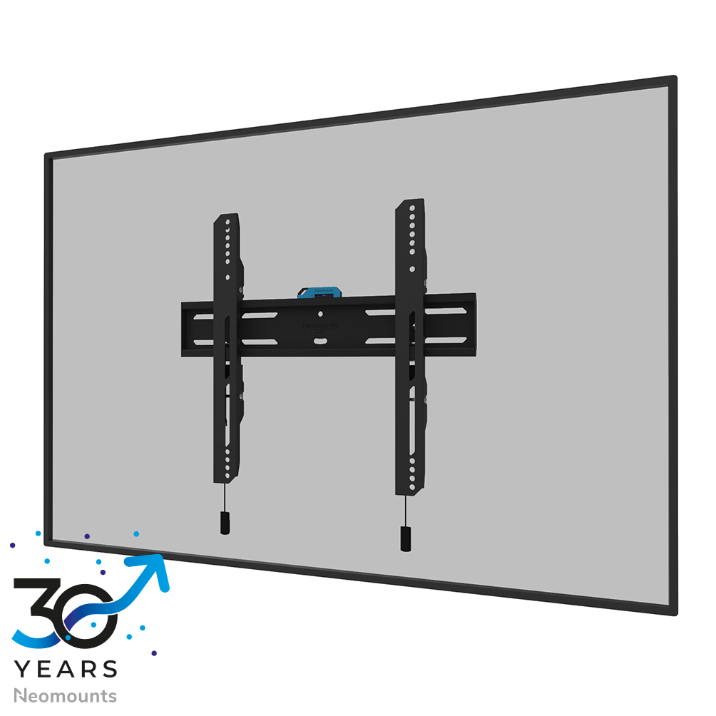 Neomounts LEVEL-850 WL30S-850BL14 Feste TV-Wandhalterung - 40-75" - max 50 kg - VESA 100x100-400x400 - T 3,3 cm - Nivellierung - abschließbar (inkl. Anti-Diebstahl-Schraube, exkl. Schloss) - Rapid Install-Modell inkl. Befestigungsschablone - schwarz