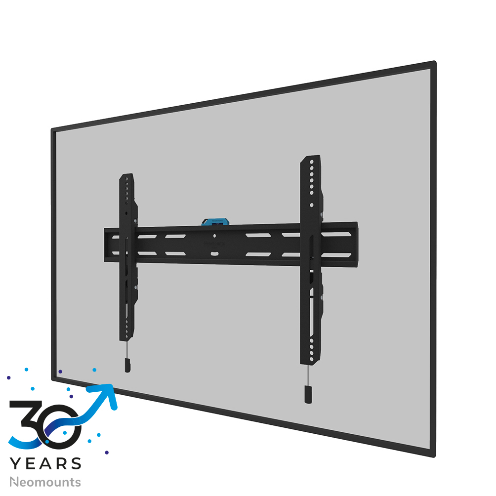 Neomounts LEVEL-850 WL30S-850BL16 Feste TV-Wandhalterung - 42-86" - max 60 kg - VESA 100x100-600x400 - T 3,3 cm - Nivellierung - abschließbar (inkl. Anti-Diebstahl-Schraube, exkl. Schloss) - Rapid Install-Modell inkl. Befestigungsschablone - schwarz