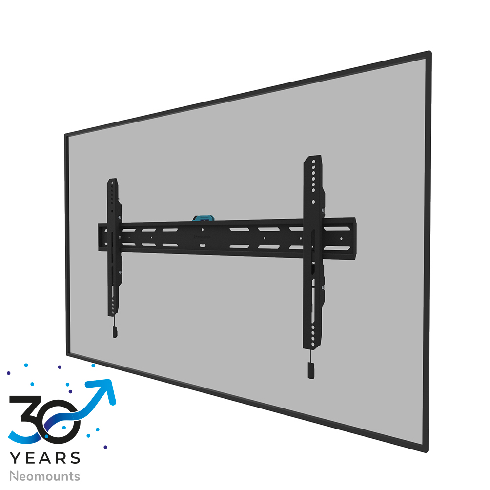 Neomounts LEVEL-850 WL30S-850BL18 Feste TV-Wandhalterung - 43-86" - max 60 kg - VESA 100x100-800x400 - T 3,3 cm - Nivellierung - abschließbar (inkl. Anti-Diebstahl-Schraube, exkl. Schloss) - Rapid Install-Modell inkl. Befestigungsschablone - schwarz