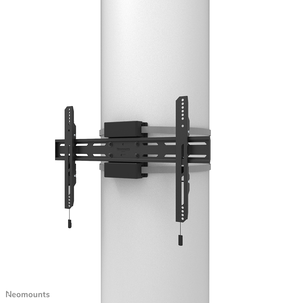 Neomounts WL30S-910BL16 Feste TV-Säulenhalterung - 40-75" - max 50 kg - VESA 200x100-600x400 - T 6,7 cm - geeignet für Ø 25-100 cm - Nivellierung - abschließbar (inkl. Anti-Diebstahl-Schraube, exkl. Schloss) - schwarz
