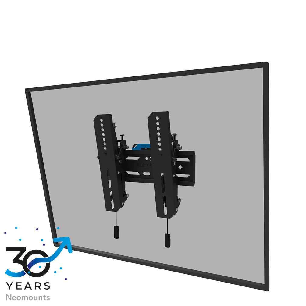Neomounts LEVEL-850 WL35S-850BL12 Neigbare TV-Wandhalterung - 24-65" - max 40 kg - VESA 75x75-200x200 - T 3,5 cm - Nivellierung - abschließbar (inkl. Anti-Diebstahl-Schraube, exkl. Schloss) - Rapid Install-Modell inkl. Befestigungsschablone - schwarz